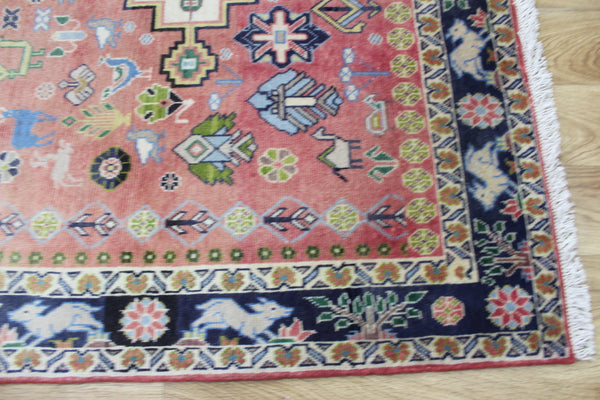 ANTIQUE SOUTH WEST PERSIAN QASHQAI RUG WITH TRIPLE MEDALLION DESIGN 250 X 140 CM