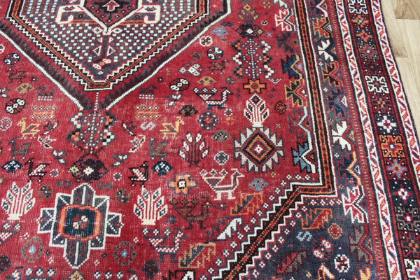 ANTIQUE TRIBAL QASHQAI RUG, EXCELLENT COLOUR 215 X 144 CM