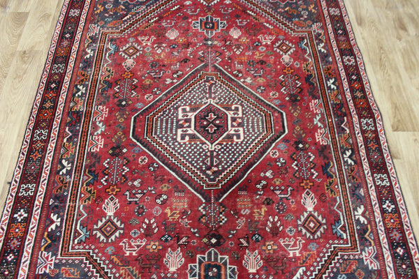 ANTIQUE TRIBAL QASHQAI RUG, EXCELLENT COLOUR 215 X 144 CM