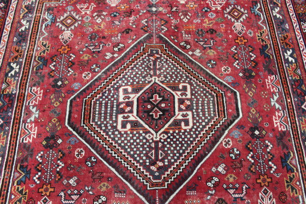 ANTIQUE TRIBAL QASHQAI RUG, EXCELLENT COLOUR 215 X 144 CM