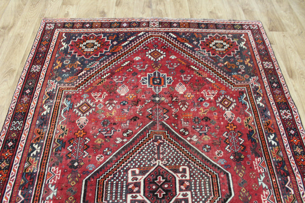 ANTIQUE TRIBAL QASHQAI RUG, EXCELLENT COLOUR 215 X 144 CM