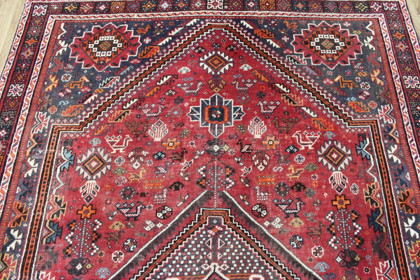 ANTIQUE TRIBAL QASHQAI RUG, EXCELLENT COLOUR 215 X 144 CM