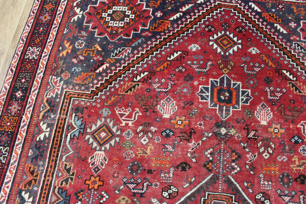 ANTIQUE TRIBAL QASHQAI RUG, EXCELLENT COLOUR 215 X 144 CM