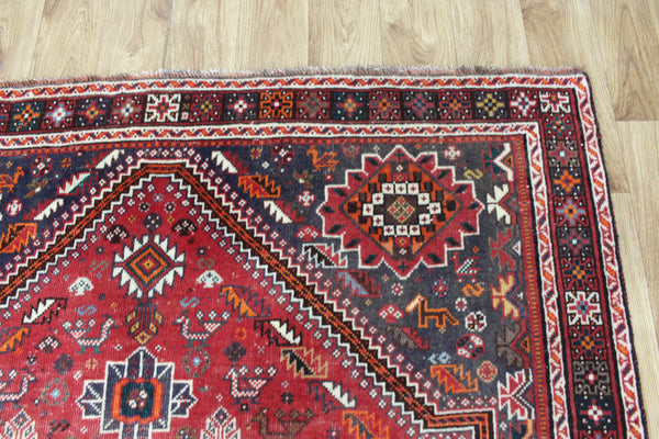 ANTIQUE TRIBAL QASHQAI RUG, EXCELLENT COLOUR 215 X 144 CM