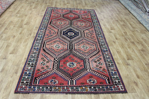 ANTIQUE QASHQAI RUG WITH CLASSIC DESIGN 280 X 145 CM