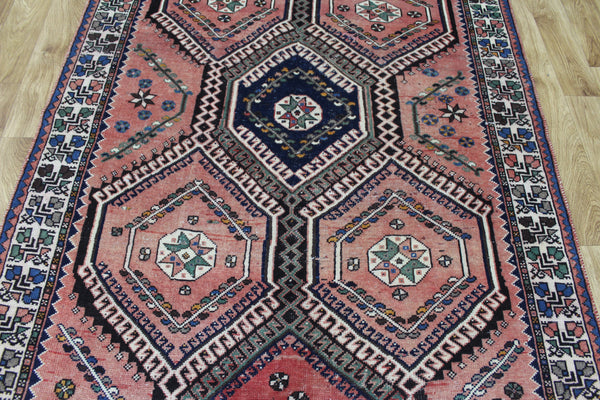 ANTIQUE QASHQAI RUG WITH CLASSIC DESIGN 280 X 145 CM