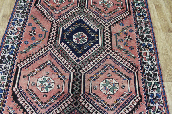 ANTIQUE QASHQAI RUG WITH CLASSIC DESIGN 280 X 145 CM