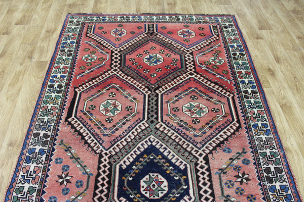 ANTIQUE QASHQAI RUG WITH CLASSIC DESIGN 280 X 145 CM