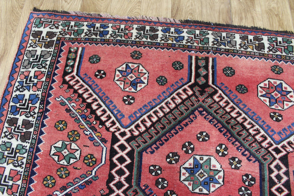 ANTIQUE QASHQAI RUG WITH CLASSIC DESIGN 280 X 145 CM