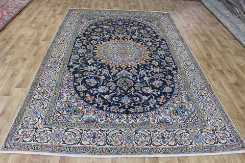 FINE PERSIAN NAIN WOOL AND SILK RUG 310 X 200 CM