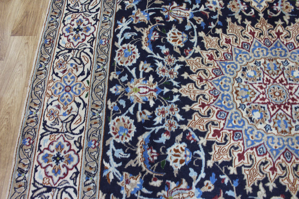 FINE PERSIAN NAIN WOOL AND SILK RUG 310 X 200 CM