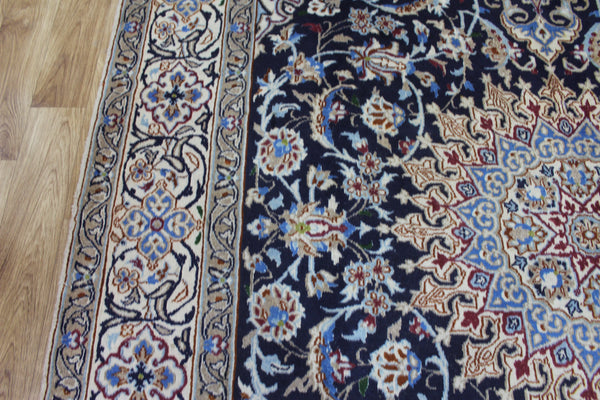 FINE PERSIAN NAIN WOOL AND SILK RUG 310 X 200 CM