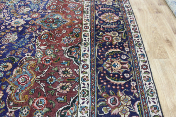 ANTIQUE PERSIAN TABRIZ CARPET FLORAL DESIGN 390 X 300 CM