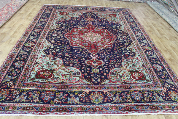 ANTIQUE PERSIAN TABRIZ CARPET FLORAL DESIGN 345 X 250 CM