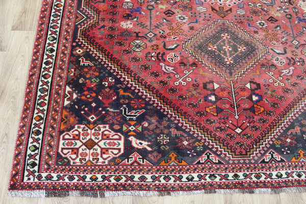 ANTIQUE QASHQAI WOOL RUG 283 x 200 CM