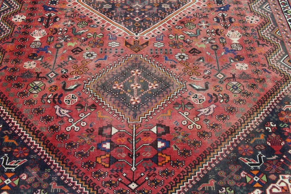 ANTIQUE QASHQAI WOOL RUG 283 x 200 CM