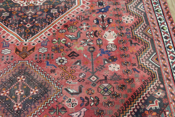 ANTIQUE QASHQAI WOOL RUG 283 x 200 CM