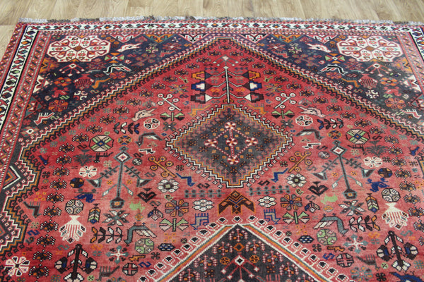 ANTIQUE QASHQAI WOOL RUG 283 x 200 CM