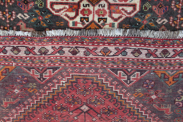 ANTIQUE QASHQAI WOOL RUG 283 x 200 CM