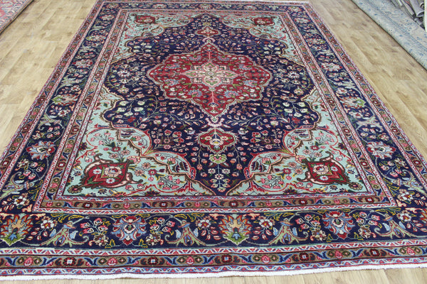 ANTIQUE PERSIAN TABRIZ CARPET FLORAL DESIGN 345 X 255 CM