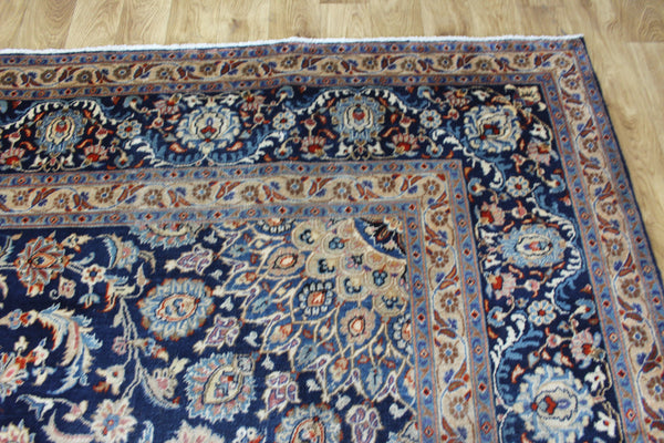 ANTIQUE PERSIAN MASHAD BLUE CARPET OF FLORAL DESIGN 385 X 300 CM