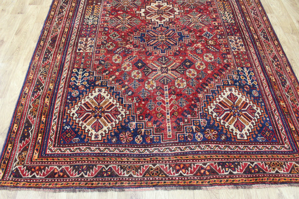 ANTIQUE QASHQAI WOOL RUG 280 X 190 CM