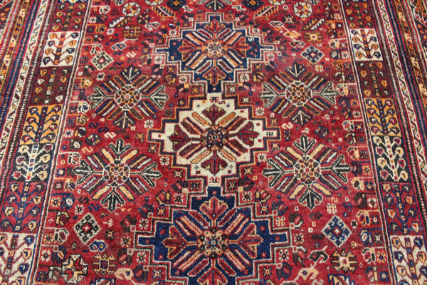 ANTIQUE QASHQAI WOOL RUG 280 X 190 CM