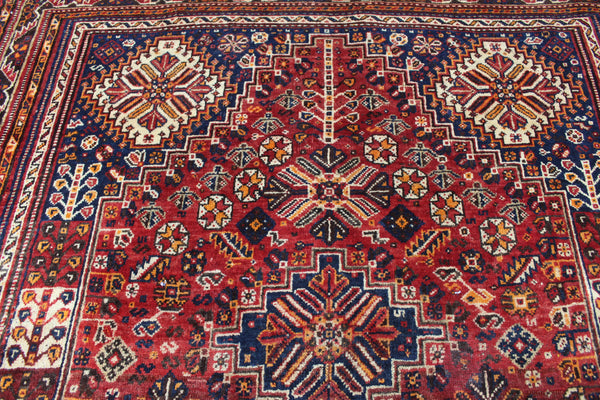 ANTIQUE QASHQAI WOOL RUG 280 X 190 CM