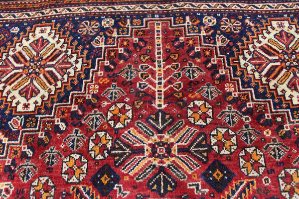 ANTIQUE QASHQAI WOOL RUG 280 X 190 CM