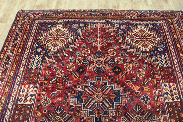 ANTIQUE QASHQAI WOOL RUG 280 X 190 CM