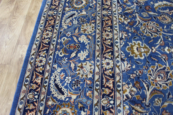 ANTIQUE PERSIAN MASHAD BLUE CARPET OF FLORAL DESIGN 380 X 300 CM