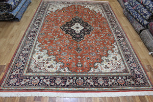 A good example of a Persian Qum silk rug with fine weave and floral design 300 x 200 cm