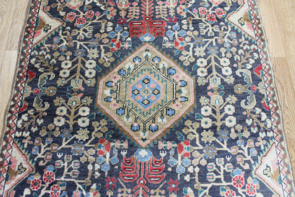 OLD HANDMADE PERSIAN TABRIZ FLORAL RUG 137 X 90 CM