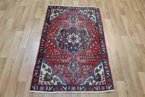 OLD HANDMADE PERSIAN TABRIZ FLORAL RUG 140 X 90 CM