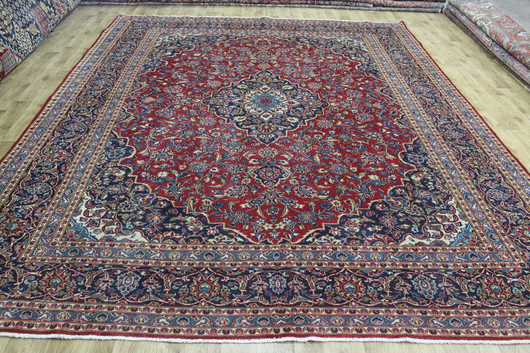 Handmade Persian kashan Carpet 358 x 295 cm