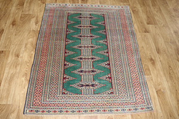 ANTIQUE PERSIAN TURKMEN WOOL RUG 125 X 97 CM