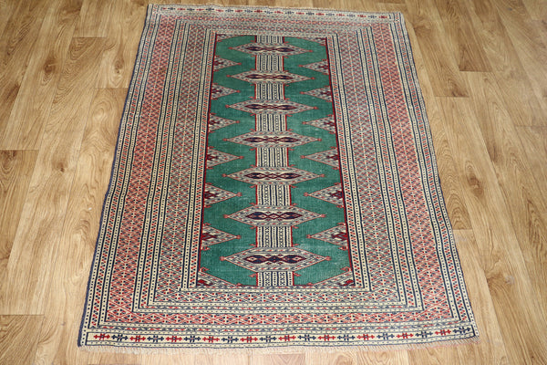 ANTIQUE PERSIAN TURKMEN WOOL RUG 125 X 97 CM