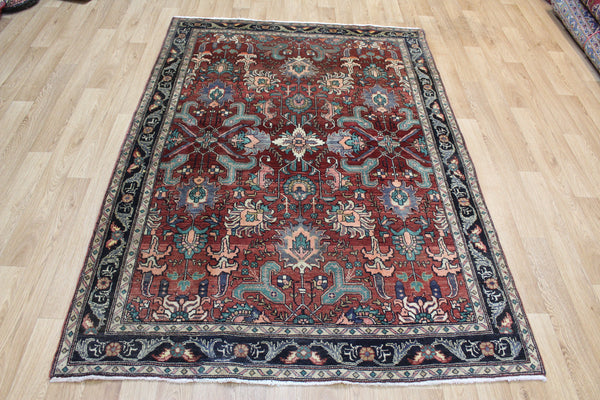 ANTIQUE PERSIAN TABRIZ RUG, ALL OVER FLORAL DESIGN 205 X 142 CM