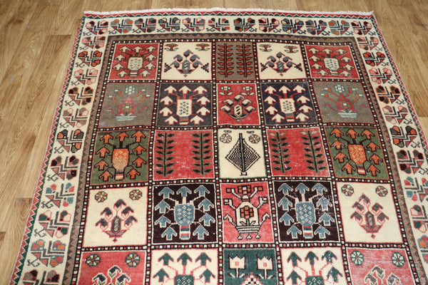 Vintage Persian Bakhtiari Rug Garden Design 284 x 145 cm