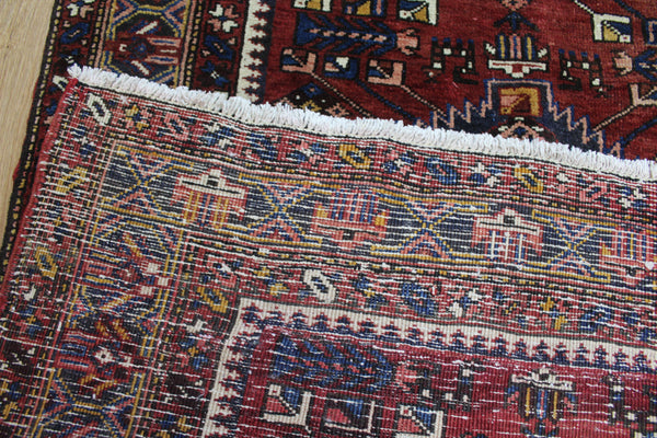 ANTIQUE PERSIAN HERIZ RUNNER OF TRADITIONAL WITH SIX MEDALLION 395 X 112 CM