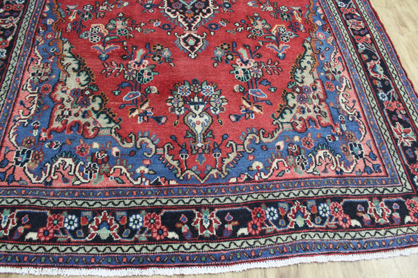 Handmade Persian Hamadan Carpet Floral Design 290 x 205 cm