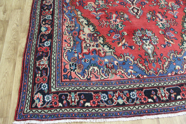 Handmade Persian Hamadan Carpet Floral Design 290 x 205 cm