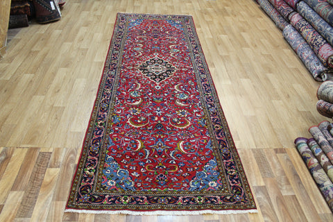 OLD HANDMADE PERSIAN SAROUK FLORAL RUNNER WITH SUPERB COLOUR 300 X 100 CM