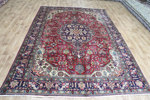 Handmade Persian Tabriz Wool Carpet 296 x 202 cm