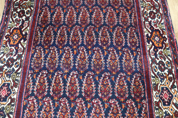 OLD HANDMADE PERSIAN MALAYER RUNNER IN GREAT CONDITION 308 X 102 CM