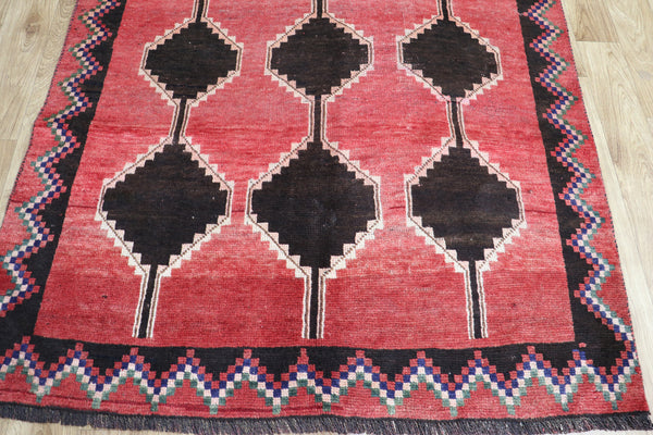 VINTAGE PERSIAN SHIRAZ WOOL RUG 275 X 135 CM