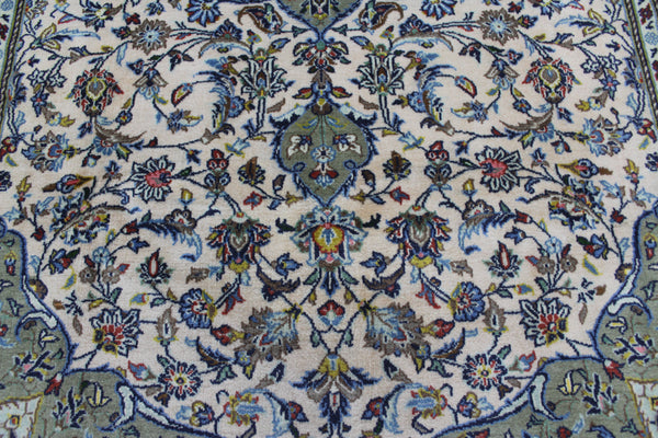 EXCEPTIONALLY FINE PERSIAN KASHAN RUG WITH KURK WOOL 215 x 145 CM