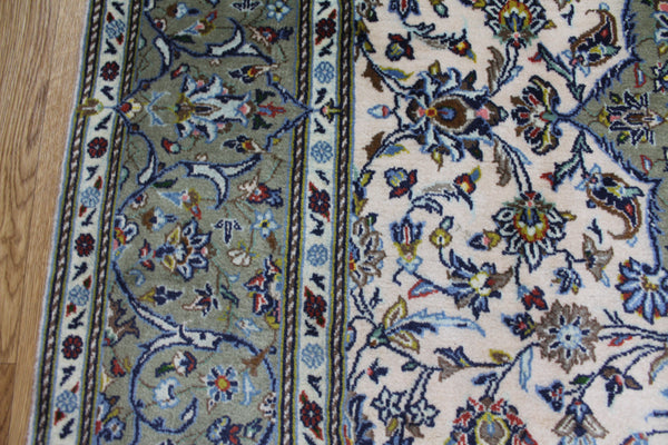 EXCEPTIONALLY FINE PERSIAN KASHAN RUG WITH KURK WOOL 215 x 145 CM