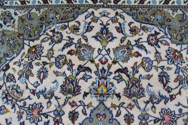 EXCEPTIONALLY FINE PERSIAN KASHAN RUG WITH KURK WOOL 215 x 145 CM