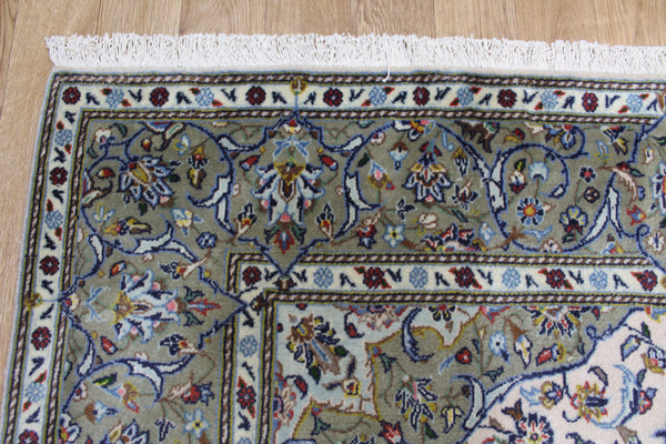 EXCEPTIONALLY FINE PERSIAN KASHAN RUG WITH KURK WOOL 215 x 145 CM